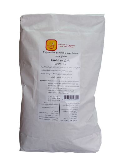 CELIDIET FARINE + LEVURE S/GLUTEN 5KG
