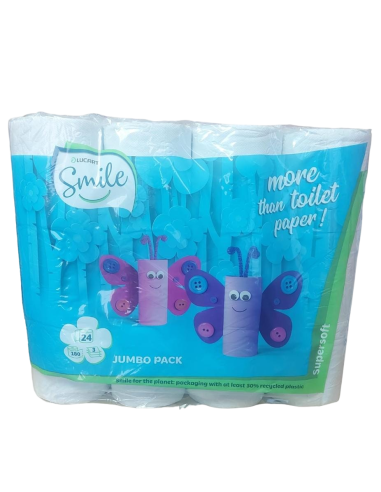 SMILE PAPIER HYGIENIQUE - 24 ROULEAUX-3 PLIS