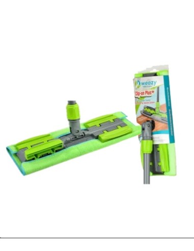 BALAI A FRANGES MICROFIBRES CLIP ON PLUS AVEC MONCHE TELESCOPIC 1,40CM