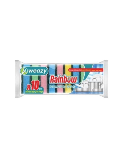 10 EPONGE RAINBOW A RECURER COLOREE WEAZY