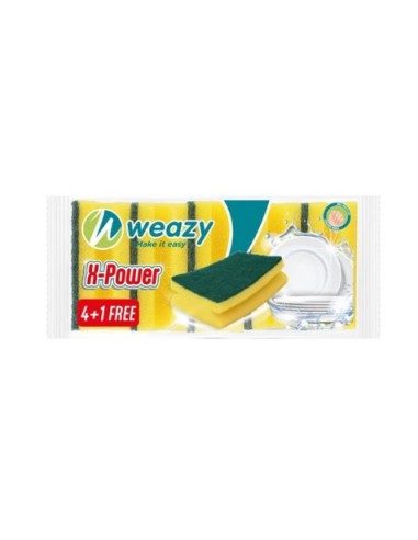 5 EPONGE X-POWER AVEC ABRASIVE WEAZY