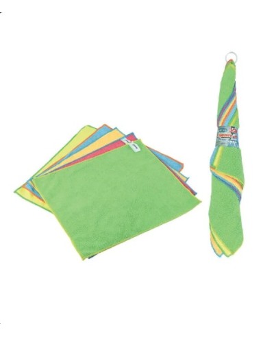 5 CHIFFONS DE NETTOYAGE MULTIUSAGES EN MICROFIBRE  WEAZY