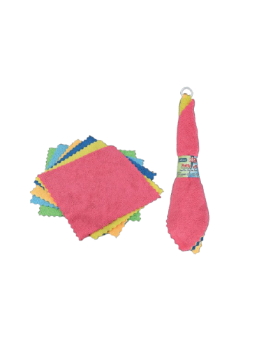 6 CHIFFONS DE NETTOYAGE MULTIUSAGES EN MICROFIBRE WEAZY 30x30 CM
