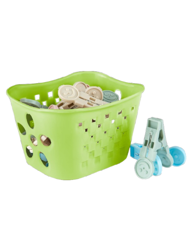 PANIER A PIQUETS WINDY AVEC 18 PIQUETS EN PLASTIQUE WEAZY