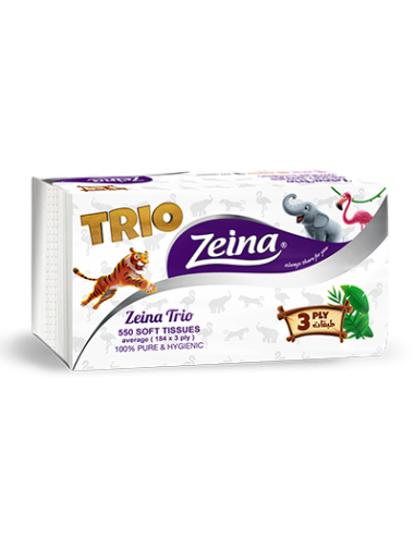 ZEINA TRIO MOUCHOIRS 3 PLIS - 550 FEUILLES